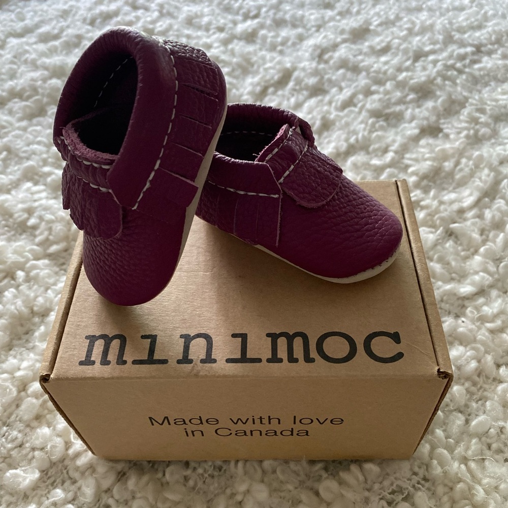 Minimoc leather moccasins